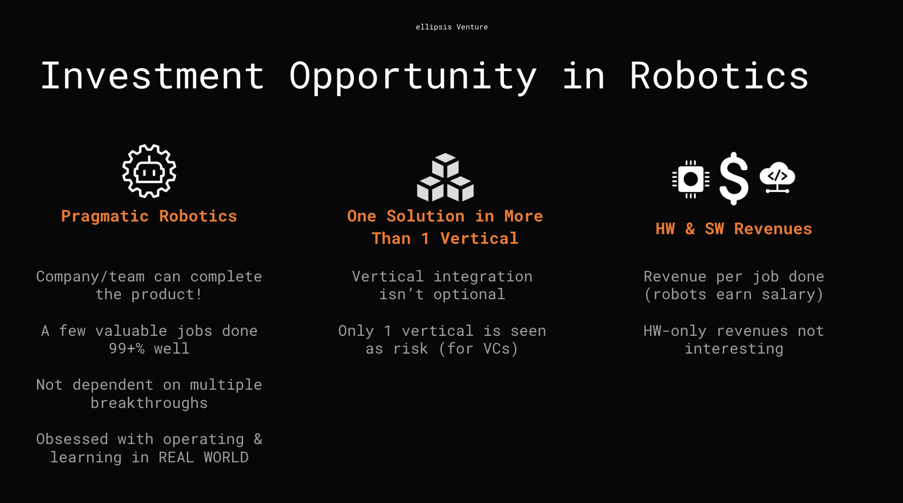 Investment Opportunity in Robotics - ellipsis Venture