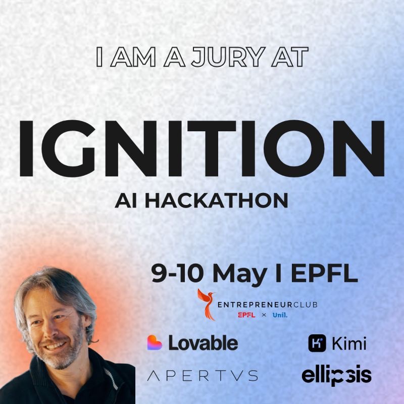 Ignition AI Hackathon at EPFL — Yariv Adan as jury member