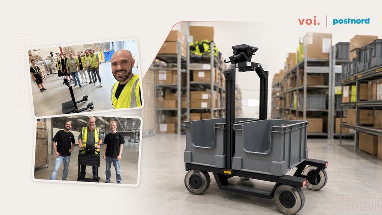 Levtek Levkart robot-vehicle in production at Voi and PostNord warehouses