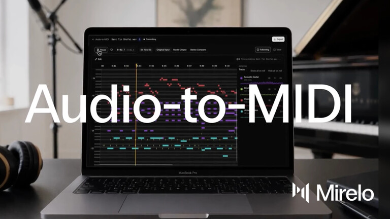 Mirelo — Speech-Preservation API, Audio-to-MIDI, MuScriptor with Kyutai